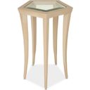 The appearance of La Rachelle Chairside Table In Champagne designed by Michael Amini in the modern / contemporary interior design. This champagne piece of furniture was selected by 1StopBedrooms from La Rachelle Collection to add a touch of cosiness and style into your home. Sku: 9034225-136. Material: Wood.