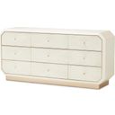 The appearance of La Rachelle Dresser In Champagne designed by Michael Amini in the modern / contemporary interior design. This champagne piece of furniture  was selected by 1StopBedrooms from La Rachelle Collection to add a touch of cosiness and style into your home. Sku: 9034050SA-136. Material: Wood.