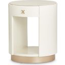 The appearance of La Rachelle Round End Table with Marble Top In Champagne designed by Michael Amini in the modern / contemporary interior design. This champagne piece of furniture was selected by 1StopBedrooms from La Rachelle Collection to add a touch of cosiness and style into your home. Sku: 9034224-136. Material: Wood.