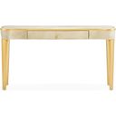 The appearance of La Terrazza Console Table In Silver Mist designed by Michael Amini in the transitional interior design. This silver mist piece of furniture was selected by 1StopBedrooms from La Terrazza Collection to add a touch of cosiness and style into your home. Sku: 9092223-823. Material: Solid Wood.