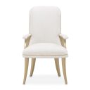 The appearance of La Terrazza Dining Arm Chair Set of 2 In Creamy Pearl and Shell designed by Michael Amini in the transitional interior design. This creamy pearl/shell piece of furniture  was selected by 1StopBedrooms from La Terrazza Collection to add a touch of cosiness and style into your home. Sku: 9092004A-112. Material: Solid Wood.