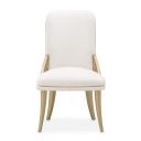 The appearance of La Terrazza Dining Side Chair Set of 2 In Creamy Pearl and Shell designed by Michael Amini in the transitional interior design. This creamy pearl/shell piece of furniture  was selected by 1StopBedrooms from La Terrazza Collection to add a touch of cosiness and style into your home. Sku: 9092003A-112. Material: Solid Wood.