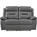 The appearance of Laconia Double Reclining Loveseat In Dark Gray designed by Homelegance in the modern / contemporary interior design. This dark gray piece of furniture was selected by 1StopBedrooms from Laconia Collection to add a touch of cosiness and style into your home. Sku: 9629DGY-2. Material: Leather.