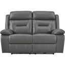 The appearance of Laconia Power Double Reclining Love Seat In Dark Gray designed by Homelegance in the modern / contemporary interior design. This dark gray piece of furniture  was selected by 1StopBedrooms from Laconia Collection to add a touch of cosiness and style into your home. Sku: 9629DGY-2PW. Material: Leather.