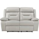 The appearance of Laconia Power Double Reclining Love Seat In Gray designed by Homelegance in the modern / contemporary interior design. This gray piece of furniture was selected by 1StopBedrooms from Laconia Collection to add a touch of cosiness and style into your home. Sku: 9629SVE-2PW. Material: Leather.