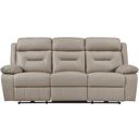 The appearance of Laconia Power Double Reclining Sofa In Brown designed by Homelegance in the modern / contemporary interior design. This brown piece of furniture was selected by 1StopBedrooms from Laconia Collection to add a touch of cosiness and style into your home. Sku: 9629LTE-3PW. Material: Leather.