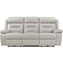 The appearance of Laconia Power Double Reclining Sofa In Gray designed by Homelegance in the modern / contemporary interior design. This gray piece of furniture was selected by 1StopBedrooms from Laconia Collection to add a touch of cosiness and style into your home. Sku: 9629SVE-3PW. Material: Leather.
