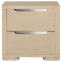 Ladera 2-Drawer Nightstand Bedside Table In Light Elm