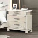 Lafayette Nightstand with Marble Top In Weathered Gray