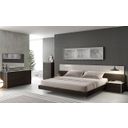 The appearance of Lagos Natural Light Grey Lacquer Queen Platform Bed designed by J&M in the modern / contemporary interior design. This black piece of furniture  was selected by 1StopBedrooms from Lagos Collection to add a touch of cosiness and style into your home. Sku: 17867250-Q. Bed Type: Platform Bed. Material: Wood. Bed Size: Queen.