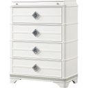 The appearance of Laguna Chest In Off White designed by Galaxy Home Furnishings in the modern / contemporary interior design. This off white piece of furniture  was selected by 1StopBedrooms from Laguna Collection to add a touch of cosiness and style into your home. Sku: 601955555081. Material: Solid Wood.