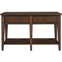 The appearance of Lake House Brown Sofa Table designed by Liberty in the traditional interior design. This brown piece of furniture  was selected by 1StopBedrooms from Lake House Collection to add a touch of cosiness and style into your home. Sku: 210-OT1030. Material: Wood.