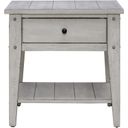 The appearance of Lake House End Table In Weathered White designed by Liberty in the rustic / southwestern interior design. This weathered white piece of furniture  was selected by 1StopBedrooms from Lake House Collection to add a touch of cosiness and style into your home. Sku: 110W-OT1020. Material: Poplar Solid.