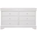 The appearance of Lana White Dresser designed by Homelegance in the transitional interior design. This white piece of furniture was selected by 1StopBedrooms from Lana Collection to add a touch of cosiness and style into your home. Sku: 1556W-5. Material: Wood.