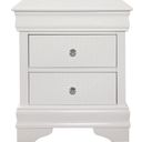 The appearance of Lana White Nightstand designed by Homelegance in the transitional interior design. This white piece of furniture was selected by 1StopBedrooms from Lana Collection to add a touch of cosiness and style into your home. Sku: 1556W-4. Material: Wood.