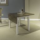 The appearance of Landale Drop Leaf Table In Chestnut and White designed by Liberty in the transitional interior design. This chestnut/white piece of furniture was selected by 1StopBedrooms from Landale Collection to add a touch of cosiness and style into your home. Sku: 617-T3650. Table Top Shape: Rectangular. Size: 50" x 36". Material: Solid Rubberwood.