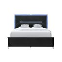 The appearance of Lando Queen Upholstered Bed with Continuous LED In Black designed by Global Furniture USA in the modern / contemporary interior design. This black piece of furniture was selected by 1StopBedrooms from Lando Collection to add a touch of cosiness and style into your home. Sku: LANDO-BLACK-QB/KB-SR;LANDO-BLACK-QB-HB W/LED;LANDO-BLACK-QB-FB W/SLATS. Bed Size: Queen. Material: MDF. Bed Type: Upholstered Bed.