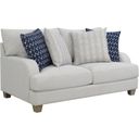 The appearance of Laney Loveseat In Harbor Gray designed by Emerald Home Furnishings in the country / farmhouse interior design. This gray piece of furniture was selected by 1StopBedrooms from Laney Collection to add a touch of cosiness and style into your home. Sku: U4389-01-03A. Material: Wood.