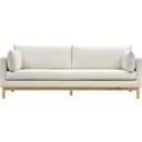 The appearance of Langham Linen Textured Fabric Sofa In Cream designed by Meridian in the transitional interior design. This cream piece of furniture was selected by 1StopBedrooms from Langham Collection to add a touch of cosiness and style into your home. Sku: 157Cream-S. Material: Wood.