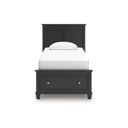 The appearance of Lanolee Twin Panel Storage Bed In Black designed by Signature Design by Ashley in the transitional interior design. This black piece of furniture was selected by 1StopBedrooms from Lanolee Collection to add a touch of cosiness and style into your home. Sku: B687-186;B687-52S;B687-53. Bed Type: Storage Bed. Bed Size: Twin.