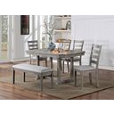 The appearance of Laquila Dining Table In Gray designed by Furniture of America in the rustic / southwestern interior design. This gray piece of furniture  was selected by 1StopBedrooms from Laquila Collection to add a touch of cosiness and style into your home. Sku: CM3542GY-T. Material: Wood. Table Top Shape: Rectangular. Size: 36".
