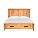 Laramie Queen Panel Storage Bed In Honey Wheat