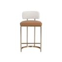 Larissa Counter Stool In Napa Cognac and Rhea Light Barley