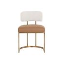 Larissa Dining Chair In Napa Cognac and Rhea Light Barley