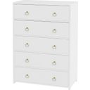 The appearance of Lark 5 Drawer Dresser In White designed by Butler Specialty Company in the modern / contemporary interior design. This white piece of furniture  was selected by 1StopBedrooms from Lark Collection to add a touch of cosiness and style into your home. Sku: 5672304. Material: Wood.