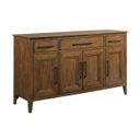 The appearance of Abode Larson Buffet In Warm Brunette designed by Kincaid in the modern / contemporary interior design. This warm brunette piece of furniture was selected by 1StopBedrooms from Abode Collection to add a touch of cosiness and style into your home. Sku: 269-857. Material: Solid Wood.
