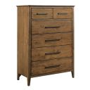 The appearance of Abode Larson Drawer Chest In Warm Brunette designed by Kincaid in the modern / contemporary interior design. This warm brunette piece of furniture was selected by 1StopBedrooms from Abode Collection to add a touch of cosiness and style into your home. Sku: 269-215. Material: Solid Wood.