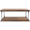 The appearance of Larson 50 Inch Solid Wood Coffee Table with Storage In Distressed Brown designed by Jofran in the industrial interior design. This distressed brown piece of furniture  was selected by 1StopBedrooms from Larson Collection to add a touch of cosiness and style into your home. Sku: 2222-1. Material: Iron.