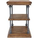 The appearance of Larson Chairside End Table with Storage In Distressed Brown designed by Jofran in the industrial interior design. This distressed brown piece of furniture  was selected by 1StopBedrooms from Larson Collection to add a touch of cosiness and style into your home. Sku: 2222-7. Material: Iron.