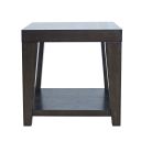 Laurel Creek 24 Inch Square End Table with Open Shelf In Espresso