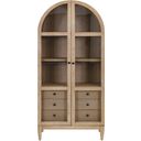 The appearance of Laurel Modern Wood Arched Display Cabinet In Light Brown designed by Martin Furniture in the country / farmhouse interior design. This light brown piece of furniture was selected by 1StopBedrooms from Laurel Collection to add a touch of cosiness and style into your home. Sku: IMLR3678D. Material: Wood.