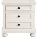 The appearance of Laurelin White Nightstand designed by Homelegance in the transitional interior design. This white piece of furniture  was selected by 1StopBedrooms from Laurelin Collection to add a touch of cosiness and style into your home. Sku: 1714W-4. Material: Wood.