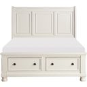 The appearance of Laurelin White Queen Sleigh Storage Bed designed by Homelegance in the transitional interior design. This white piece of furniture  was selected by 1StopBedrooms from Laurelin Collection to add a touch of cosiness and style into your home. Sku: 1714W-1;1714W-2;1714W-3. Bed Type: Storage Bed. Material: Wood. Bed Size: Queen.
