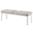 Laveda Bench In Light Gray and Pearl White