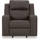 The appearance of Lavenhorne Rocker Recliner In Granite designed by Signature Design by Ashley in the modern / contemporary interior design. This granite piece of furniture was selected by 1StopBedrooms from Lavenhorne Collection to add a touch of cosiness and style into your home. Sku: 6330625. Material: Faux Leather.