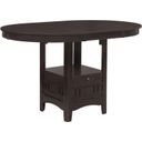 The appearance of Lavon Oval Counter Height Table Espresso designed by Coaster in the transitional interior design. This espresso piece of furniture was selected by 1StopBedrooms from Lavon Collection to add a touch of cosiness and style into your home. Sku: 102888. Table Top Shape: Oval. Material: Wood. Size: 42" x 60".