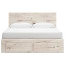 Lawroy King Panel Storage Bed In Light Natural