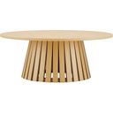 The appearance of Layla 35.4 Inch Coffee Table In Natural Oak designed by Manhattan Comfort in the modern / contemporary interior design. This natural oak piece of furniture  was selected by 1StopBedrooms from Layla Collection to add a touch of cosiness and style into your home. Sku: CT019-NA. Material: MDF.