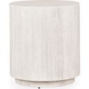 Layne 20 Inch Round End Table In White Wash