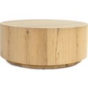 The appearance of Layne 42 Inch Round Coffee Table with Casters In Natural designed by Classic Home in the modern / contemporary interior design. This natural piece of furniture  was selected by 1StopBedrooms from Layne Collection to add a touch of cosiness and style into your home. Sku: 51031410. Material: Oak Veneer.
