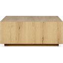 The appearance of Layne 42 Inch Square Coffee Table with Casters In Natural designed by Classic Home in the modern / contemporary interior design. This natural piece of furniture  was selected by 1StopBedrooms from Layne Collection to add a touch of cosiness and style into your home. Sku: 51031406. Material: Oak Veneer.