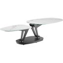The appearance of Leaf Marbled Porcelain Swivel Coffee Table In White designed by Casabianca Home in the modern / contemporary interior design. This white piece of furniture was selected by 1StopBedrooms from Leaf Collection to add a touch of cosiness and style into your home. Sku: CB-230WM. Material: Porcelain.
