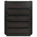 Leandro 5-Drawer Bedroom Chest of Drawers In Burnished Black