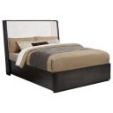 Leandro 55-Inch Queen Wingback Bed In Burnished Black