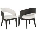 The appearance of Leandro Upholstered Dining Arm Chair Set of 2 In Cream and Burnished Black designed by Coaster in the modern / contemporary interior design. This cream and burnished black piece of furniture was selected by 1StopBedrooms from Leandro Collection to add a touch of cosiness and style into your home. Sku: 115393. Material: Foam.