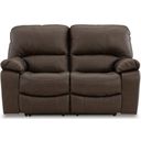 The appearance of Leesworth Reclining Power Loveseat In Dark Brown designed by Signature Design by Ashley in the modern / contemporary interior design. This dark brown piece of furniture  was selected by 1StopBedrooms from Leesworth Collection to add a touch of cosiness and style into your home. Sku: U4380874. Material: Leather Match.